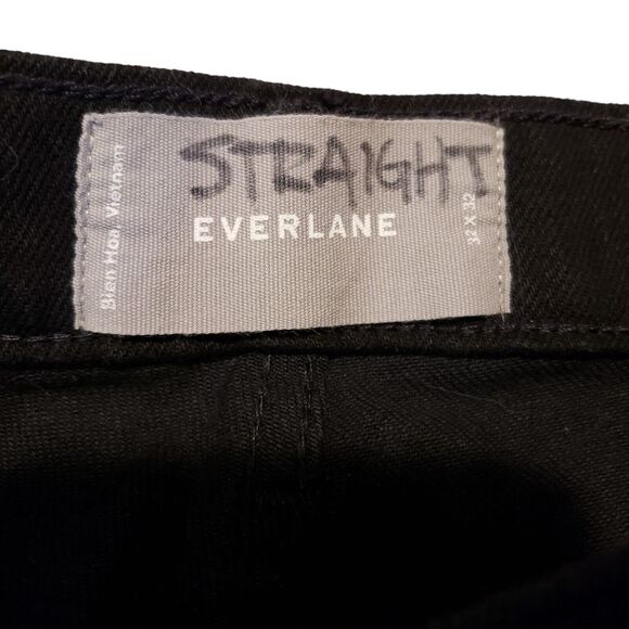 Everlane Black Authentic Stretch Mid Rise Skinny Jeans Womens 32x32 - Picture 9 of 13